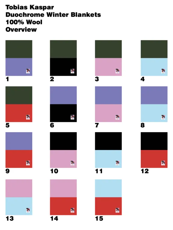 Tobias Kaspar Duochrome Blankets